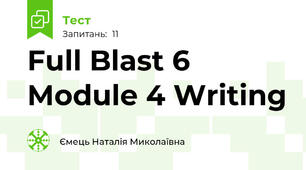 Full Blast 6 Module 4 Writing