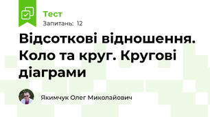 Відсоткові відношення. Коло та круг. Кругові діаграми