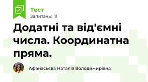 Додатні та від'ємні числа. Координатна пряма.