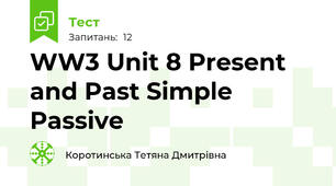 WW3 Unit 8 Present and Past Simple Passive