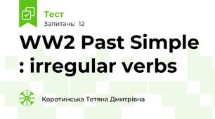 WW2 Past Simple : irregular verbs