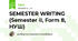 SEMESTER WRITING (Semester II, Form 8, НУШ)