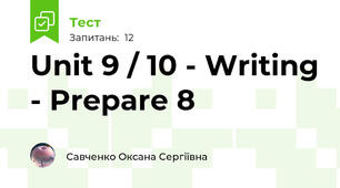 Unit 9 / 10 - Writing - Prepare 8