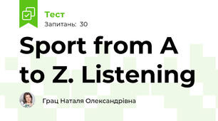 Sport from A to Z. Listening