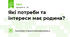 Які потреби та інтереси має родина?