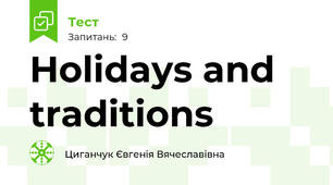 Holidays and traditions