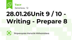 28.01.26Unit 9 / 10 - Writing - Prepare 8