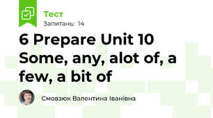 6 Prepare Unit 10 Some, any, alot of, a few, a bit of