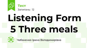 Listening Form  5 Three meals