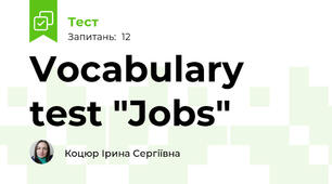Voсabulary test "Jobs"