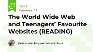 The World Wide Web and Teenagers’ Favourite Websites (READING)