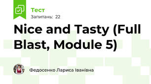 Nice and Tasty (Full Blast, Module 5)