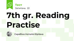 7th gr. Reading Practise