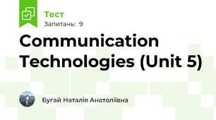 Communication Technologies (Unit 5)