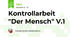 Kontrollarbeit "Der Mensch" V.1 