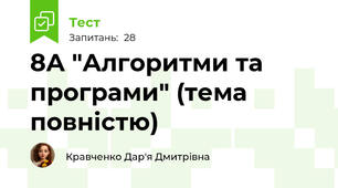 8А "Алгоритми та програми" (тема повністю)