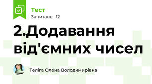 2.Додавання від'ємних чисел 