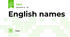 English names