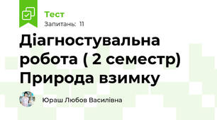 Діагностувальна робота ( 2 семестр) Природа взимку