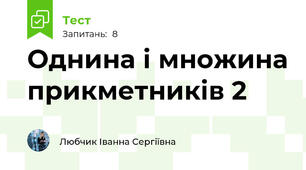 Однина і множина прикметників 2