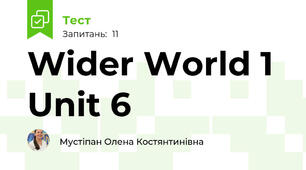 Wider World 1 Unit 6