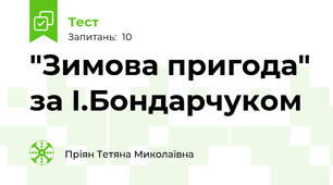 "Зимова пригода" за І.Бондарчуком
