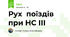 Рух  поїздів при НС ІІІ