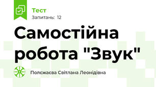 Самостійна робота "Звук"