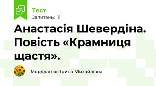 Анастасія Шевердіна. Повість «Крамниця щастя». 