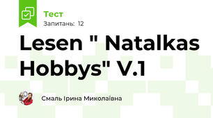 Lesen " Natalkas Hobbys" V.1