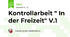 Kontrollarbeit " In der Freizeit" V.1