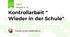 Kontrollarbeit " Wieder in der Schule"