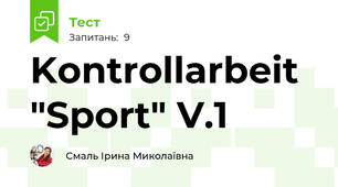 Kontrollarbeit "Sport" V.1