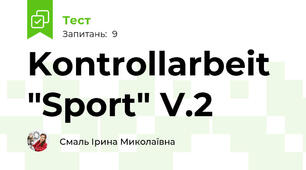 Kontrollarbeit "Sport" V.2