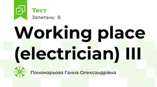 Working place (electrician) III