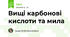 Вищі карбонові кислоти та мила