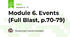 Module 6. Events (Full Blast, p.70-79)