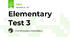 Elementary Test 3