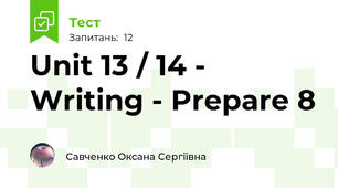 Unit 13 / 14 - Writing - Prepare 8