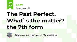 The Past Perfect. What`s the matter? the 7th form 