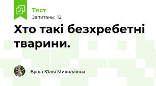 Хто такі безхребетні тварини.
