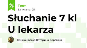 Słuchanie 7 kl U lekarza