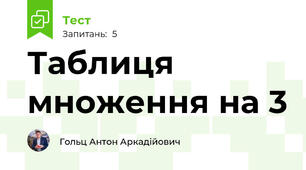 Таблиця множення на 3