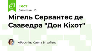 Мігель Сервантес де Сааведра "Дон Кіхот"