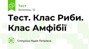 Тест. Клас Риби. Клас Амфібії