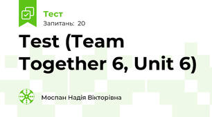 Test (Team Together 6, Unit 6)