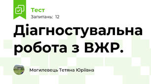Діагностувальна робота з ВЖР.