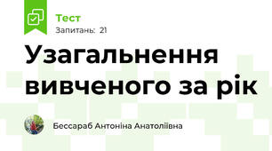 Узагальнення вивченого за рік 