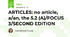 ARTICLES: no article, a/an, the 5.2 (A)/FOCUS 3/SECOND EDITION