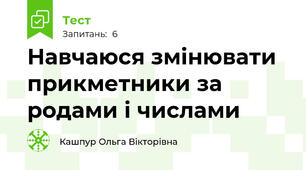 Навчаюся змінювати прикметники за родами і числами